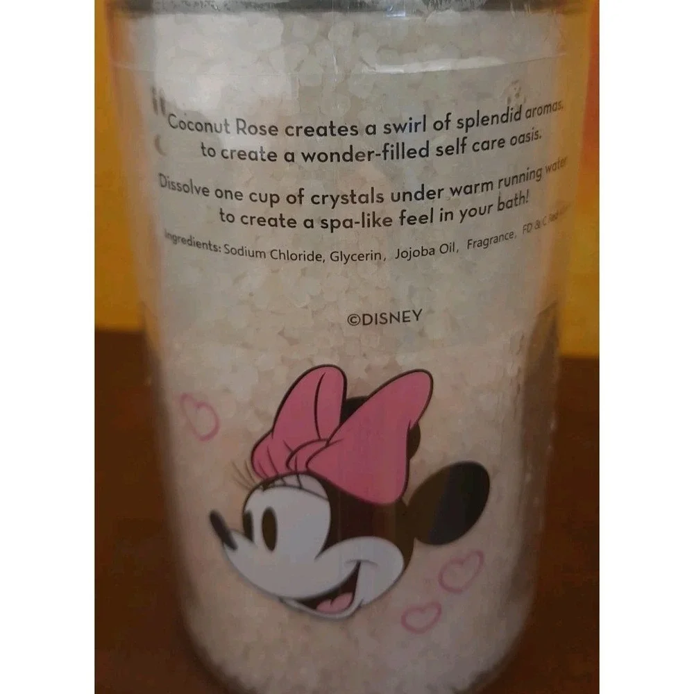 The Crème Shop Magic Melt Bath Crystals Coconut‎ Rose Disney Minnie Mouse 37oz